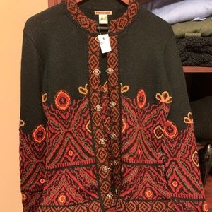 NWT Handmade Alpaca Sweater Coat Size M